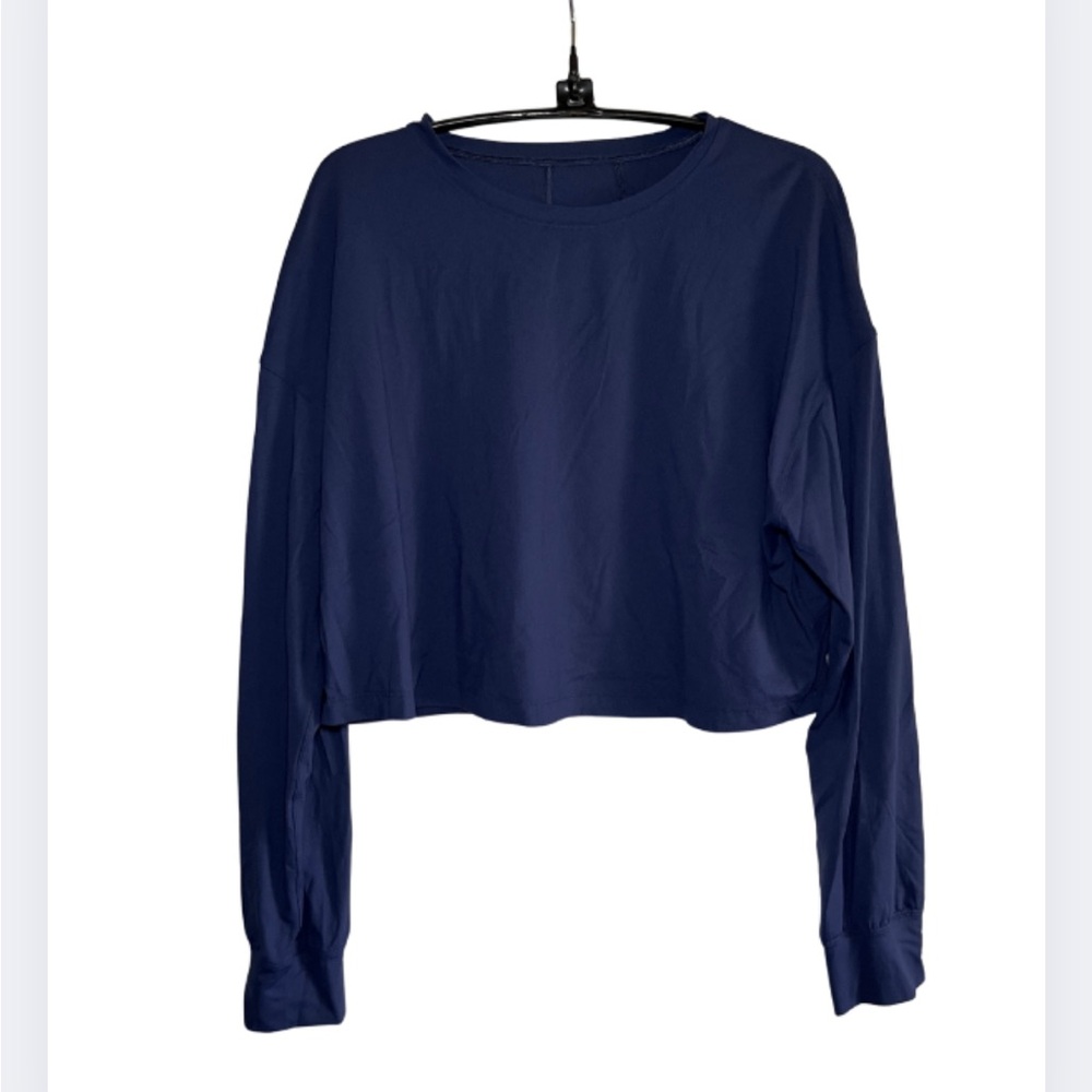 Lululemon Athletica Navy Blue Crop Top